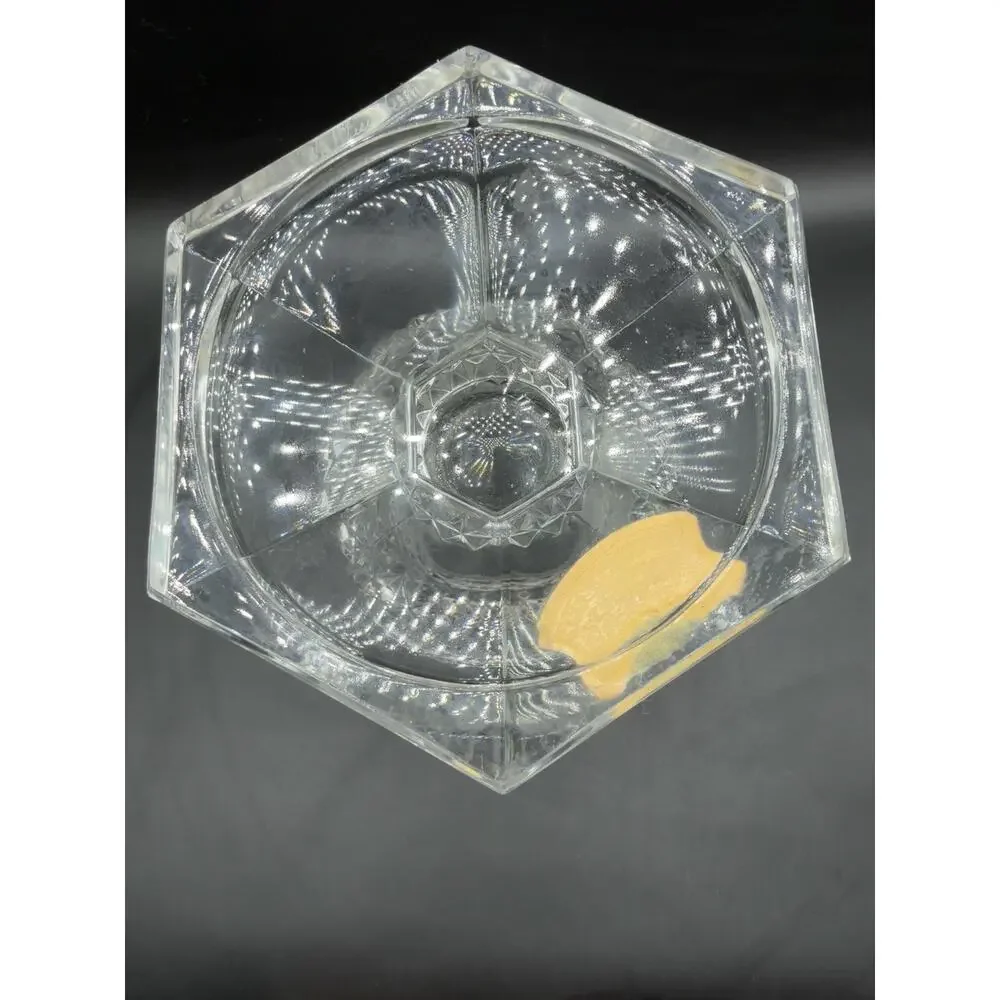 Vintage Val St Lambert Crystal Medici Vase Belgium Pedestal Urn 9.25” Label